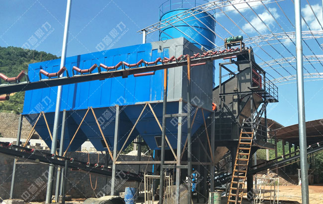 湖南常德臨澧縣新安鎮(zhèn)古城碎石場時產(chǎn)50噸制砂機(jī)生產(chǎn)線