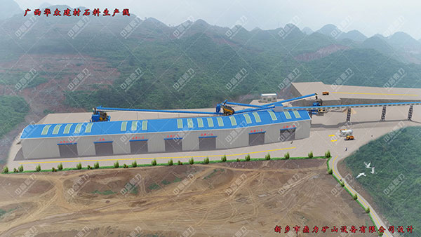 廣西華眾建材石料廠時產(chǎn)1000-1200噸套石料設(shè)備